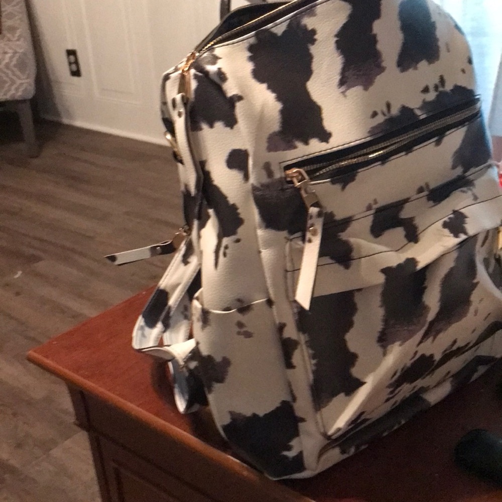 Cowhide backpack